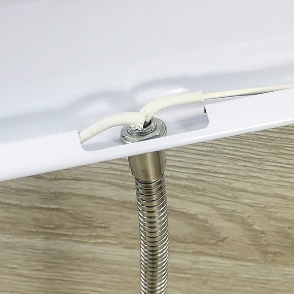 Vintage Fluorescent Desk Lamp Goose Neck Adjustable Brown Lamp Home Décor Art - Picture 10 of 12